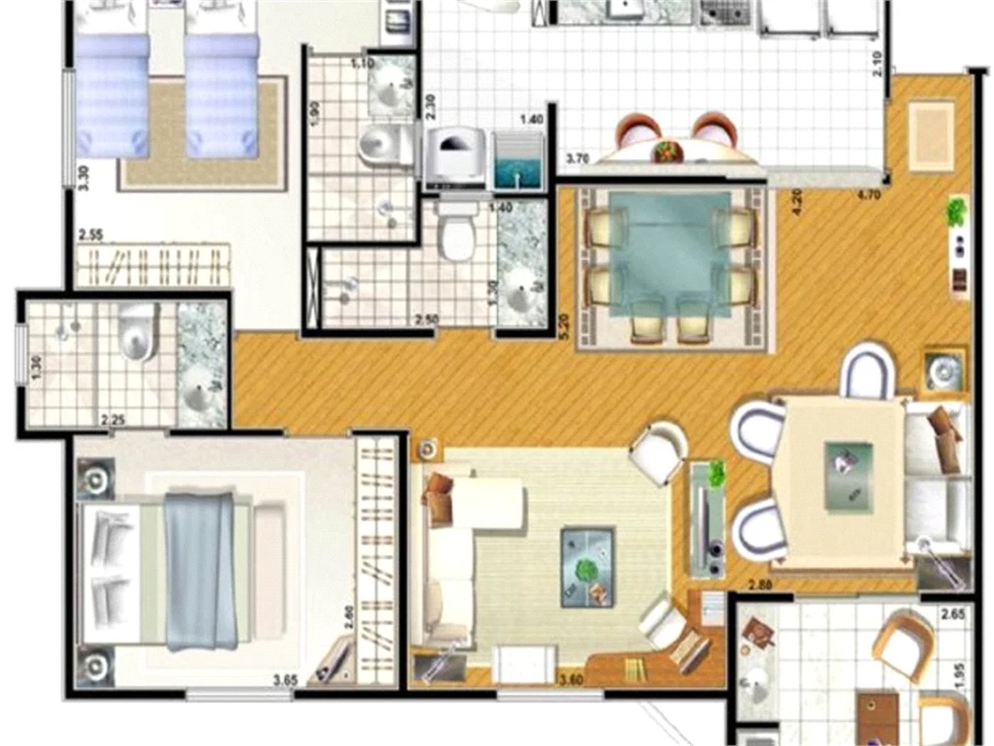 Apartamento à venda com 3 quartos, sendo 2 suítes, em Vila Andrade, São Paulo, SP