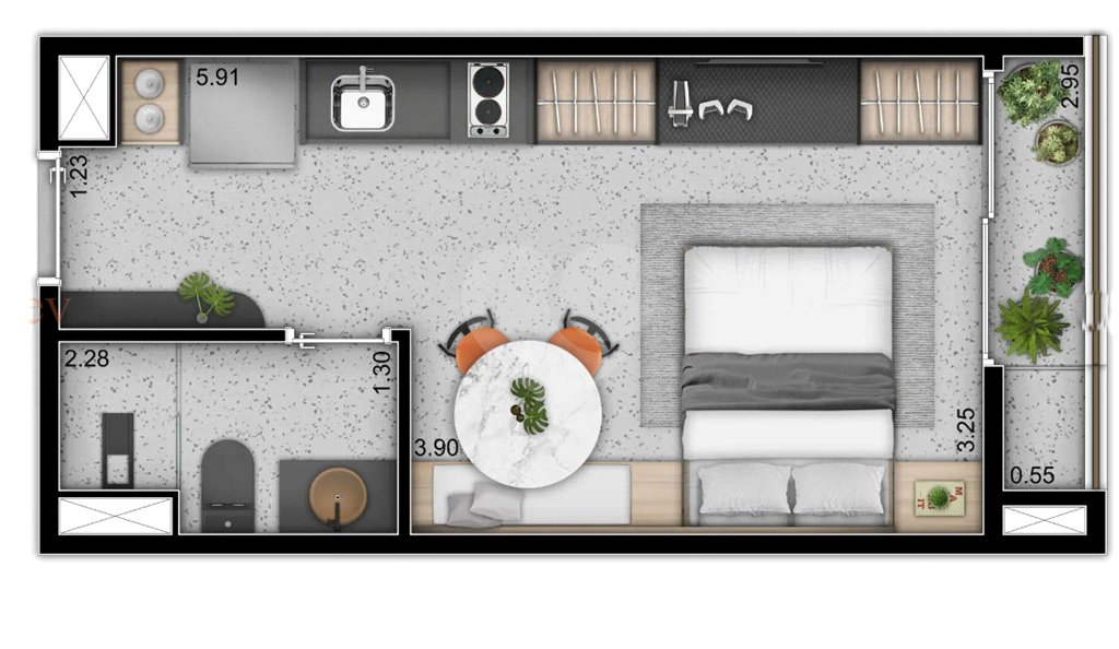 Studio à venda com 1 quarto em Vila Olímpia, São Paulo, SP