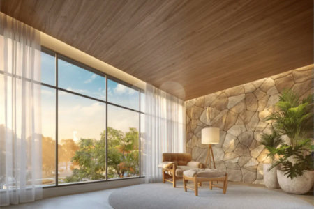 Living Hectare | 76 m², 2 suítes e 1 vaga — Conceito de casa no Anália Franco