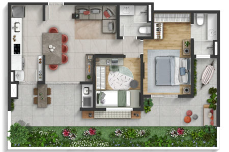 Apartamento à venda com 2 quartos, sendo 1 suíte, em Vila Espírito Santo, Sorocaba, SP
