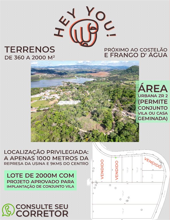Terreno à venda em Jardim Paraíso da Usina, Atibaia, SP