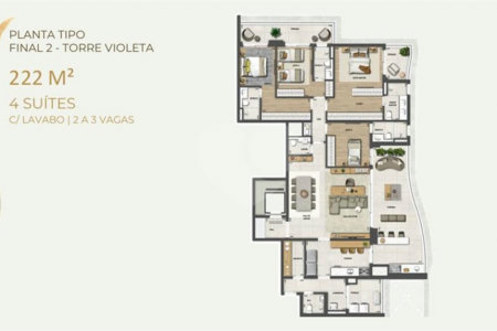 Apartamento à venda com 3 suítes em Água Branca, São Paulo, SP
