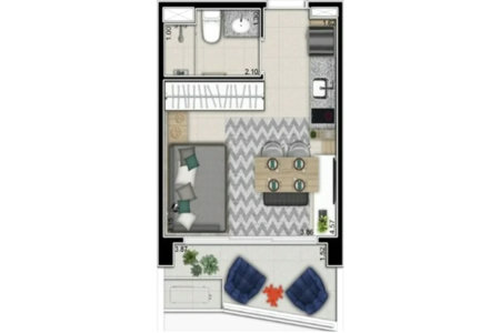 Apartamento à venda com 1 suíte em Butantã, São Paulo, SP