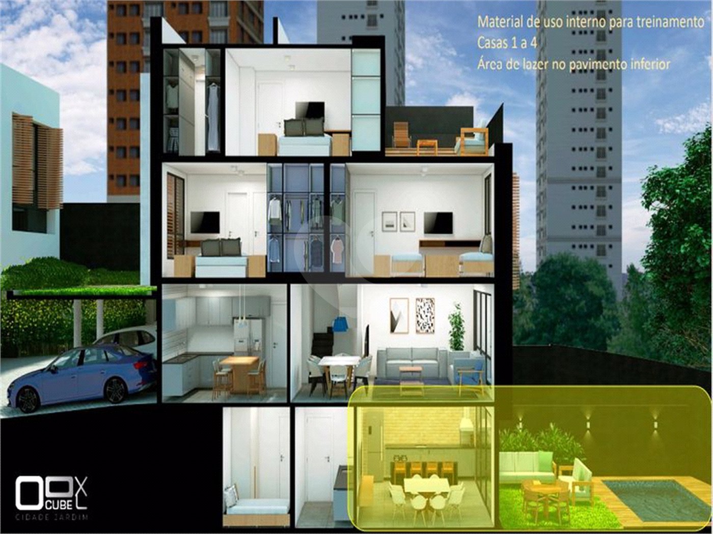 Casa à venda com 4 suítes no condomínio Cube Cidade Jardim, São Paulo - SP