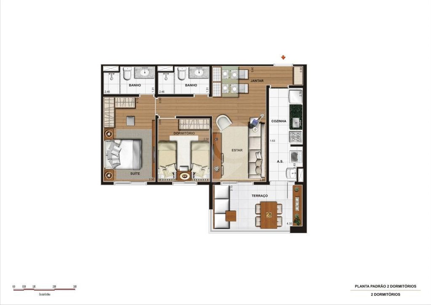 Apartamento à venda com 2 quartos, sendo 1 suíte, em Vila Maria Alta, São Paulo, SP