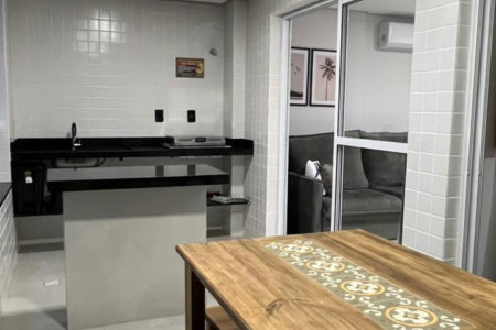Apartamento à venda com 1 suíte em Caiçara, Praia Grande, SP