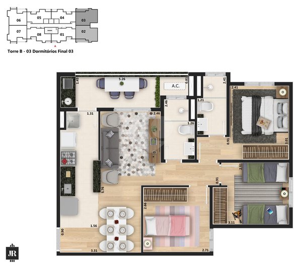 Apartamento 60m² 4
