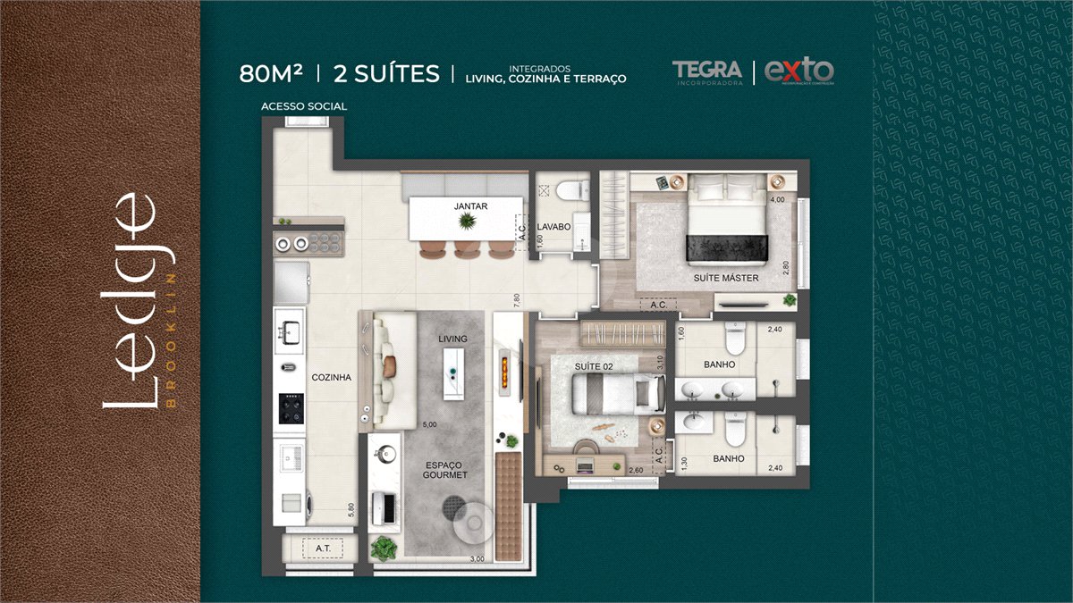 Apartamento à venda com 3 suítes em Brooklin Paulista, São Paulo, SP