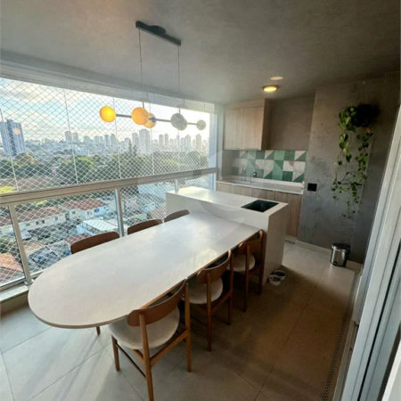 Apartamento à venda no bairro Vila Regente Feijó com 165 m² de área útil construída, com 3 dormitórios, sendo 3 suítes,Mobiliado com 3 Suítes 3 Vagas no Araribá Home Resort