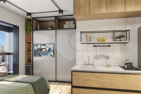 Apartamento à venda com 1 quarto em Brooklin Paulista, São Paulo, SP