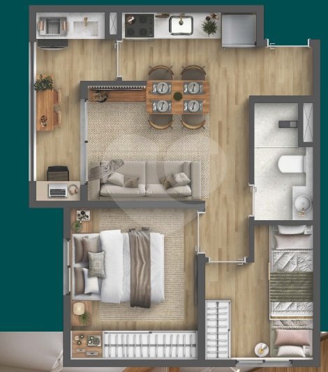 Apartamento 39m² 3