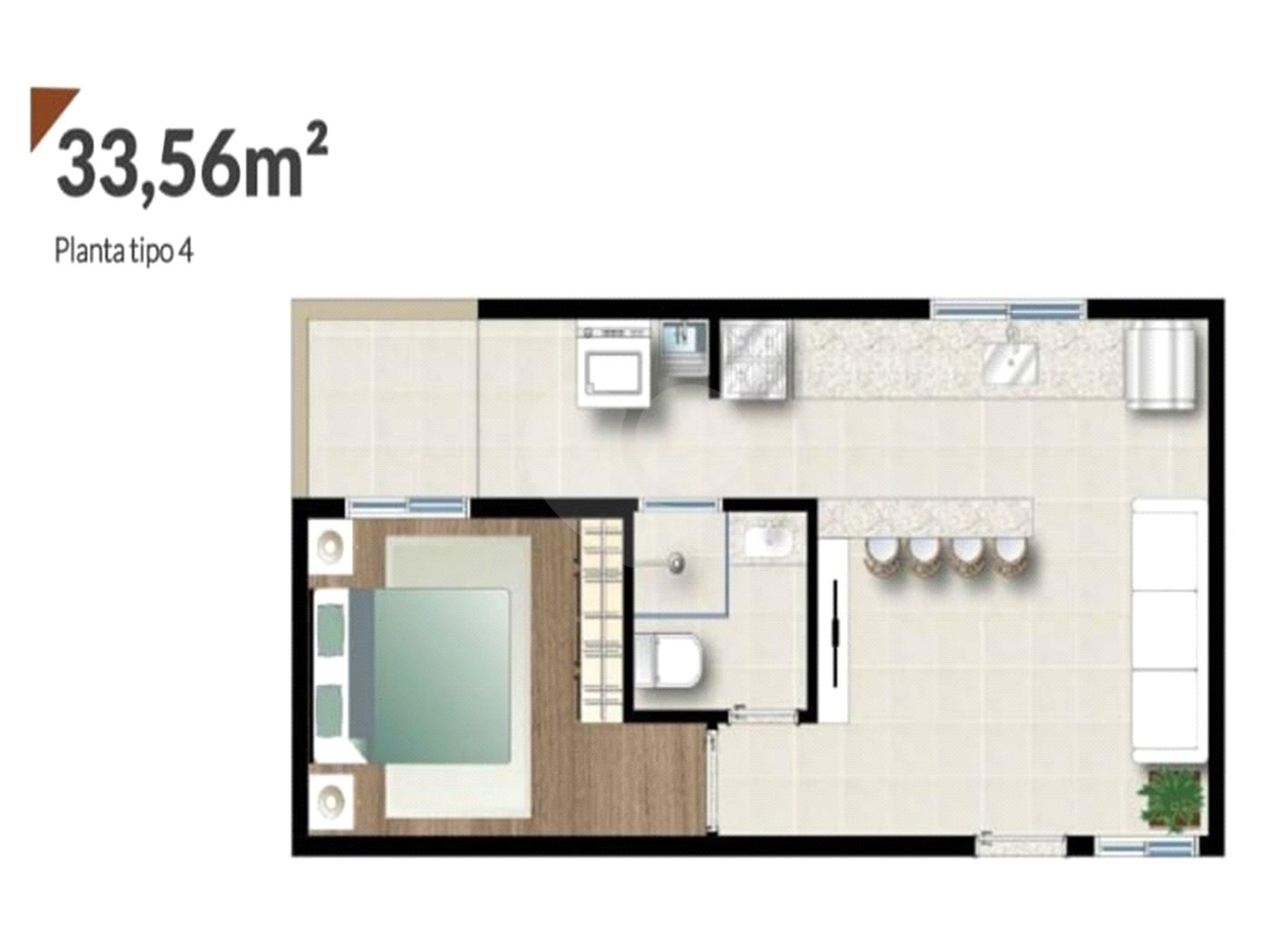 Apartamento à venda com 1 quarto em Vila Gumercindo, São Paulo, SP