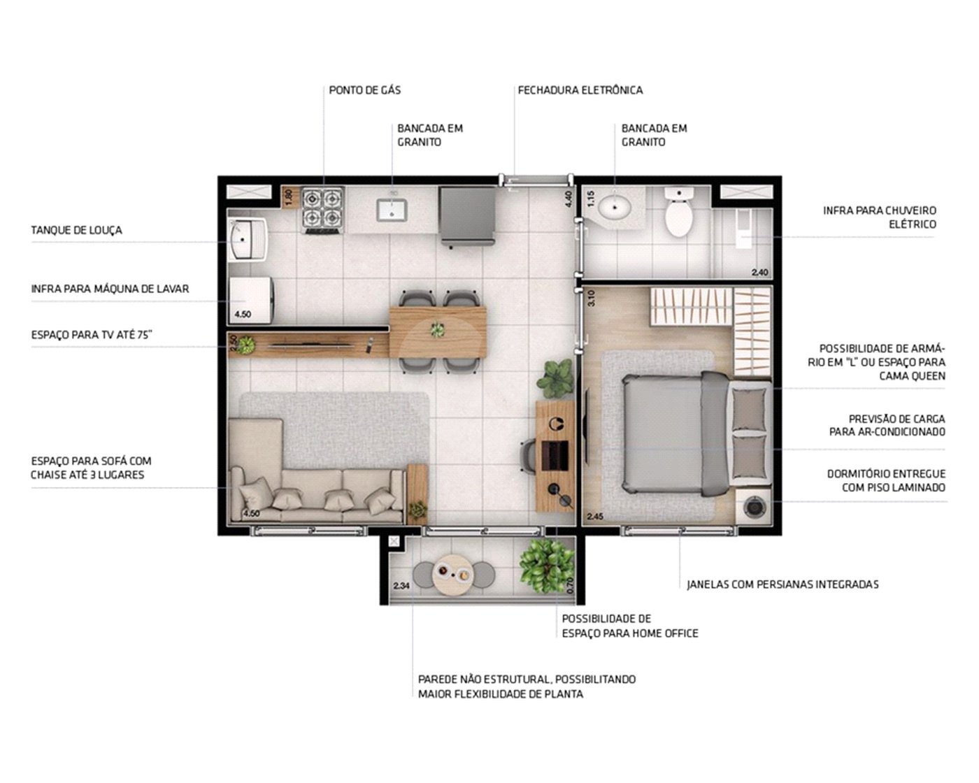 Apartamento à venda com 1 quarto em Vila Sônia, São Paulo, SP