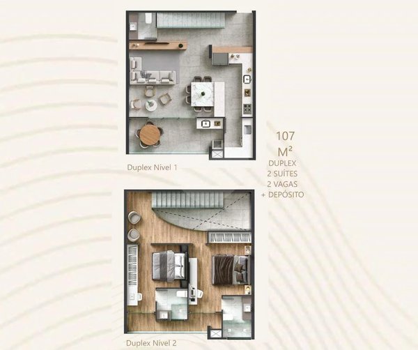 Planta Apartamento 107m²