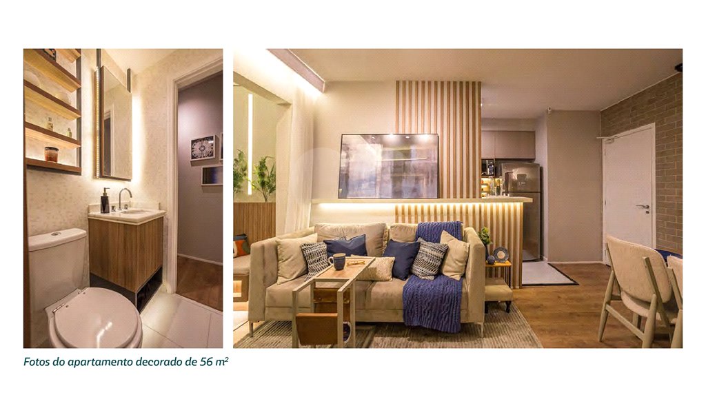 56m² - 2d/1s - Vaga determinada