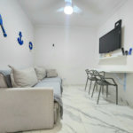 Apartamento mobiliado próximo da praia com 1 dormitório à venda, 32 m² por R$ 390.000 - Embaré - Santos/SP
