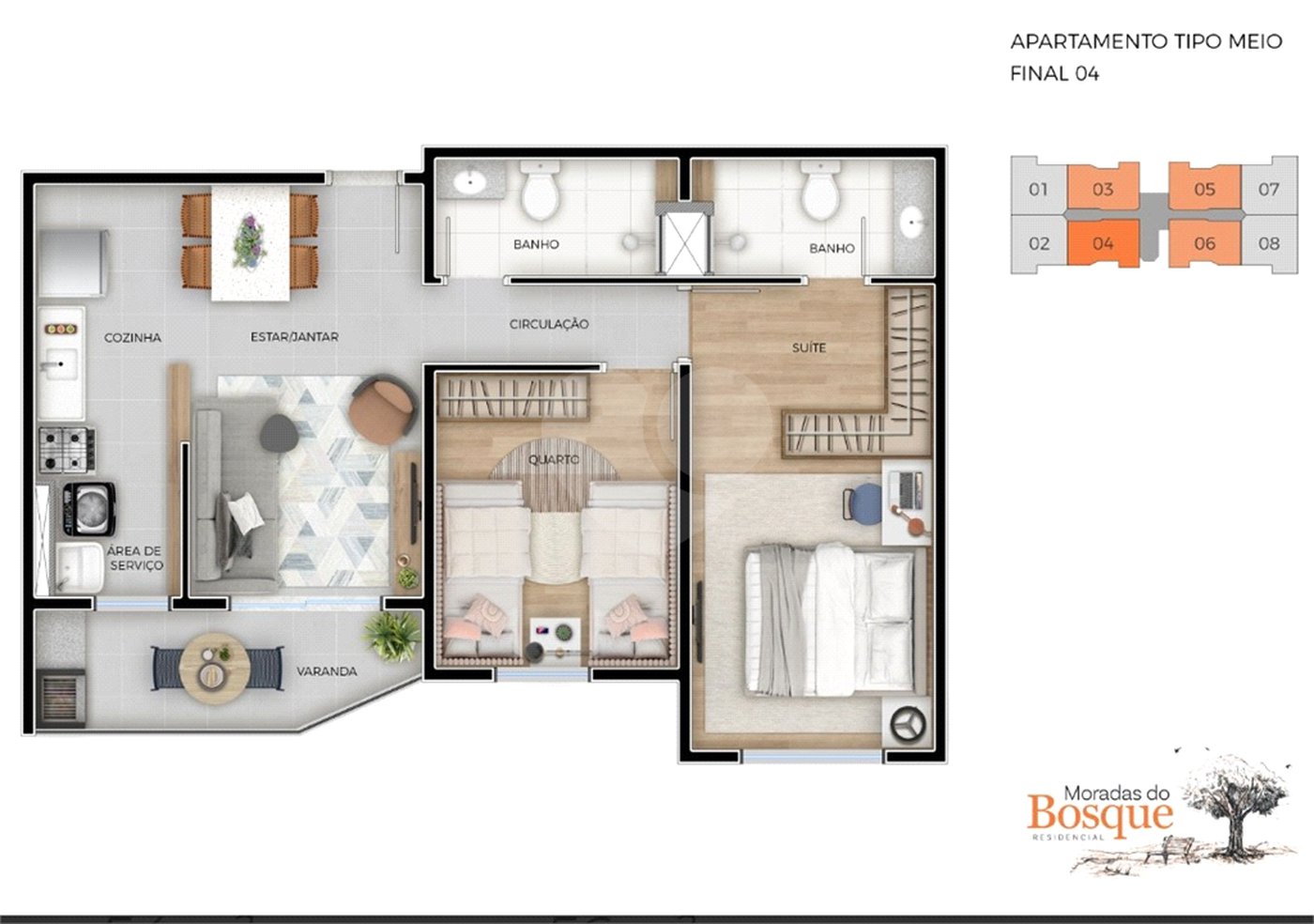 Apartamento à venda com 2 quartos, sendo 1 suíte, no Centro, Bom Jesus dos Perdões, SP