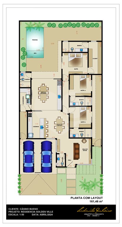 Casa à venda com 3 suítes no condomínio Residencial Golden Ville, Itapetininga - SP