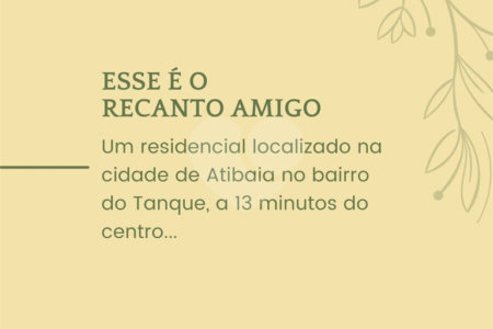 Terreno à venda no condomínio Residencial Recanto Amigo, Atibaia - SP