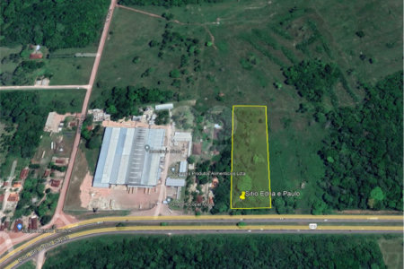 Terreno à venda frente BR 316, entre os municípios de Santa Isabel do Pará e Benevides.