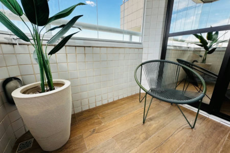 Flat com 1 dormitório para alugar, 43 m² por R$ 7.500,00/mês - Boqueirão - Santos/SP