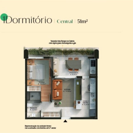 Apartamento à venda com 1 quarto em Jardim Alvorada, São José dos Campos, SP