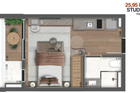 Apartamento à venda com 1 quarto em Vila Clementino, São Paulo, SP