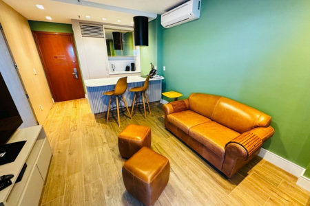Flat com 1 dormitório para alugar, 43 m² por R$ 7.500,00/mês - Boqueirão - Santos/SP