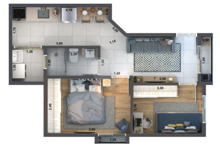 Apartamento à venda com 2 quartos em Vila Nivi, São Paulo, SP