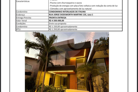 Casa à venda com 4 suítes no condomínio Interlagos de Itaúna, Rio de Janeiro - RJ
