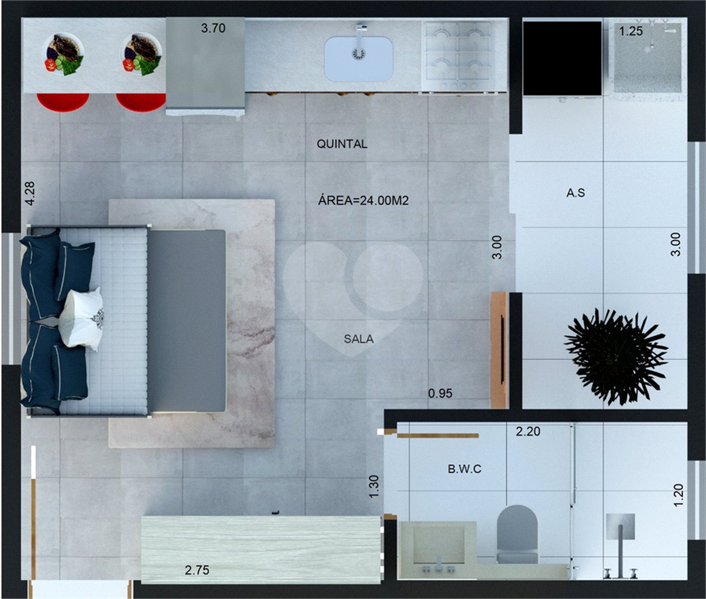 Apartamento à venda com 1 quarto em Vila Esperança, São Paulo, SP