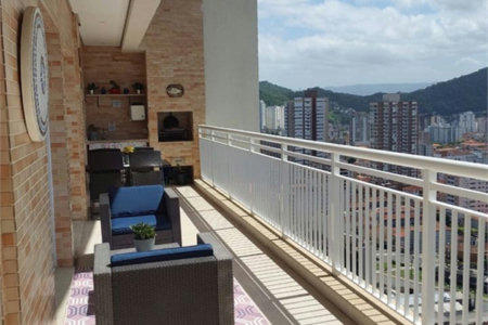 Apartamento com 4 dormitórios à venda, 225 m² por R$ 4.300.000,00 - Gonzaga - Santos/SP