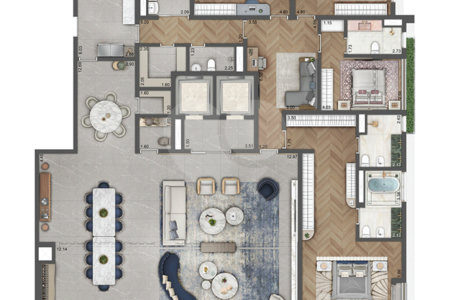 Apartamento à venda com 4 suítes em Indianópolis, São Paulo, SP