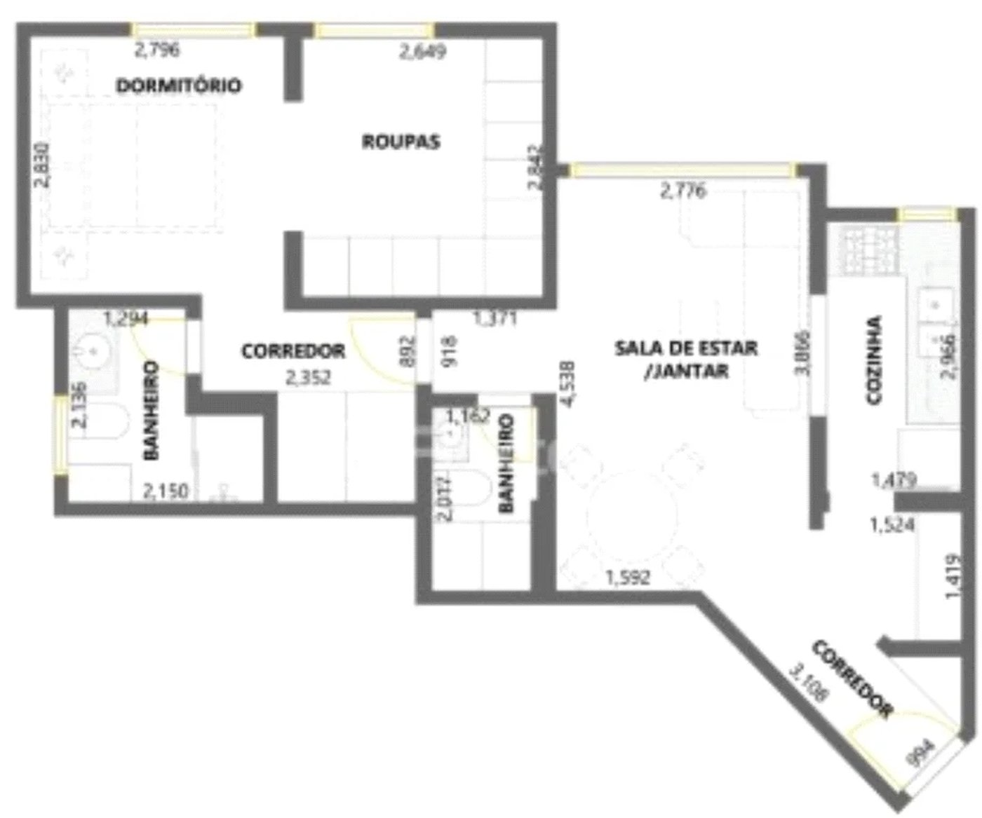 Apartamento para alugar com 1 quarto em Vila Andrade, São Paulo, SP