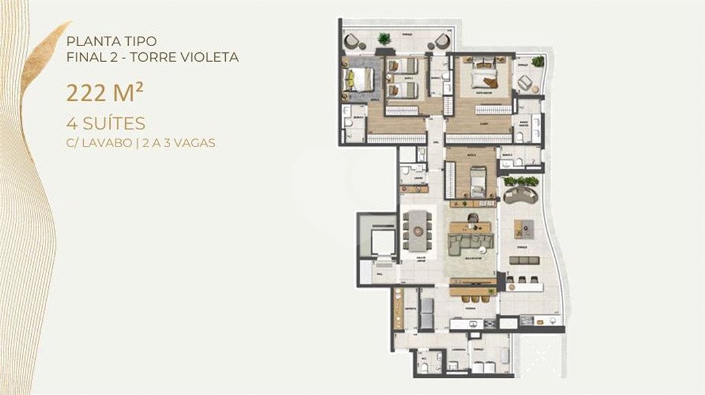 Apartamento à venda com 3 suítes em Água Branca, São Paulo, SP