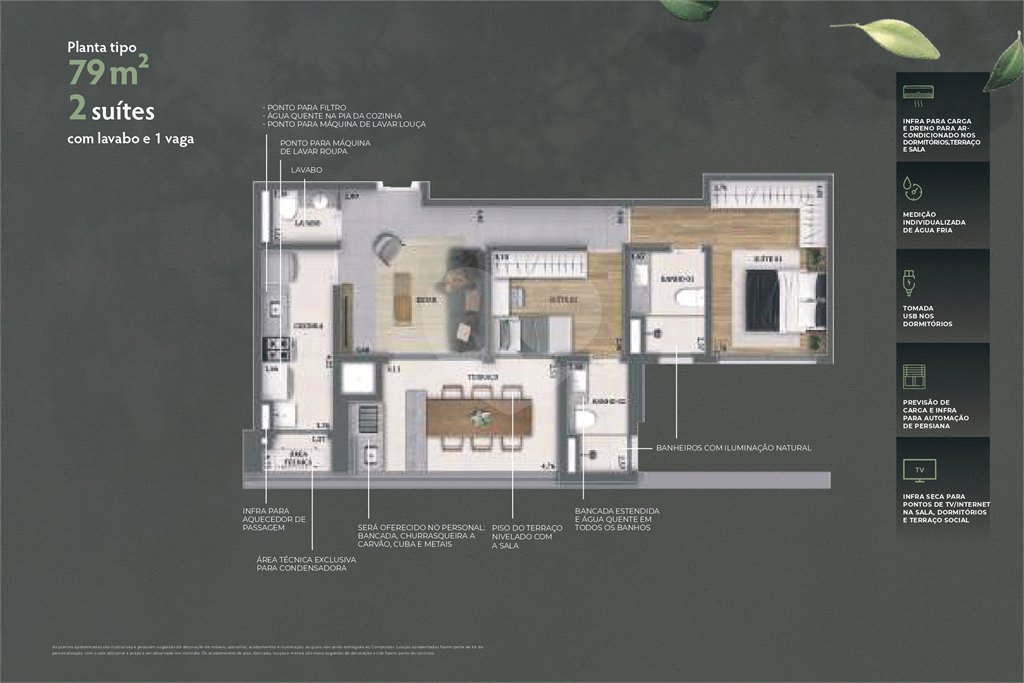 Apartamento à venda com 2 quartos, sendo 1 suíte, em Água Branca, São Paulo, SP