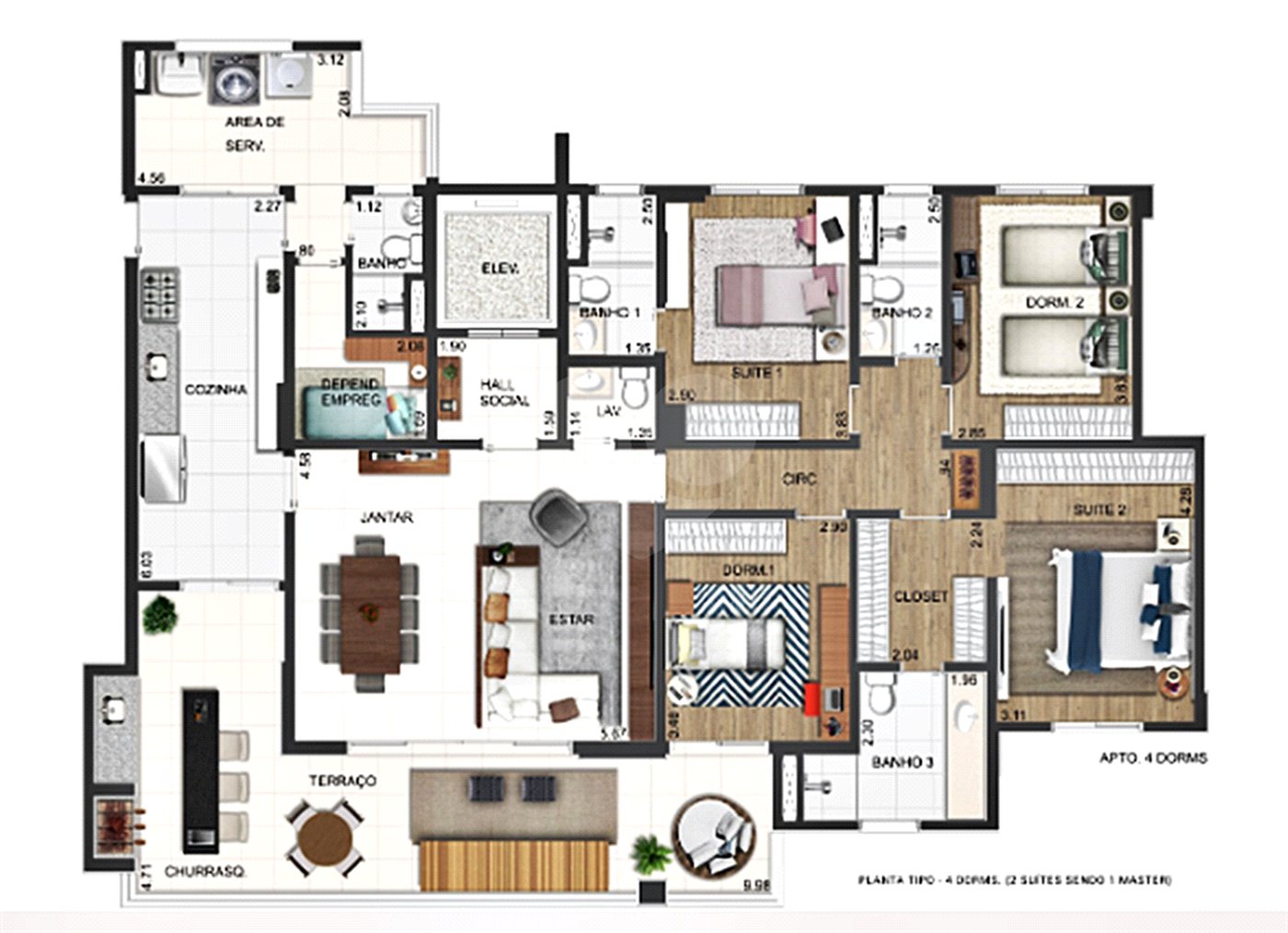 Apartamento à venda com 4 quartos, sendo 2 suítes, em Santana, São Paulo, SP