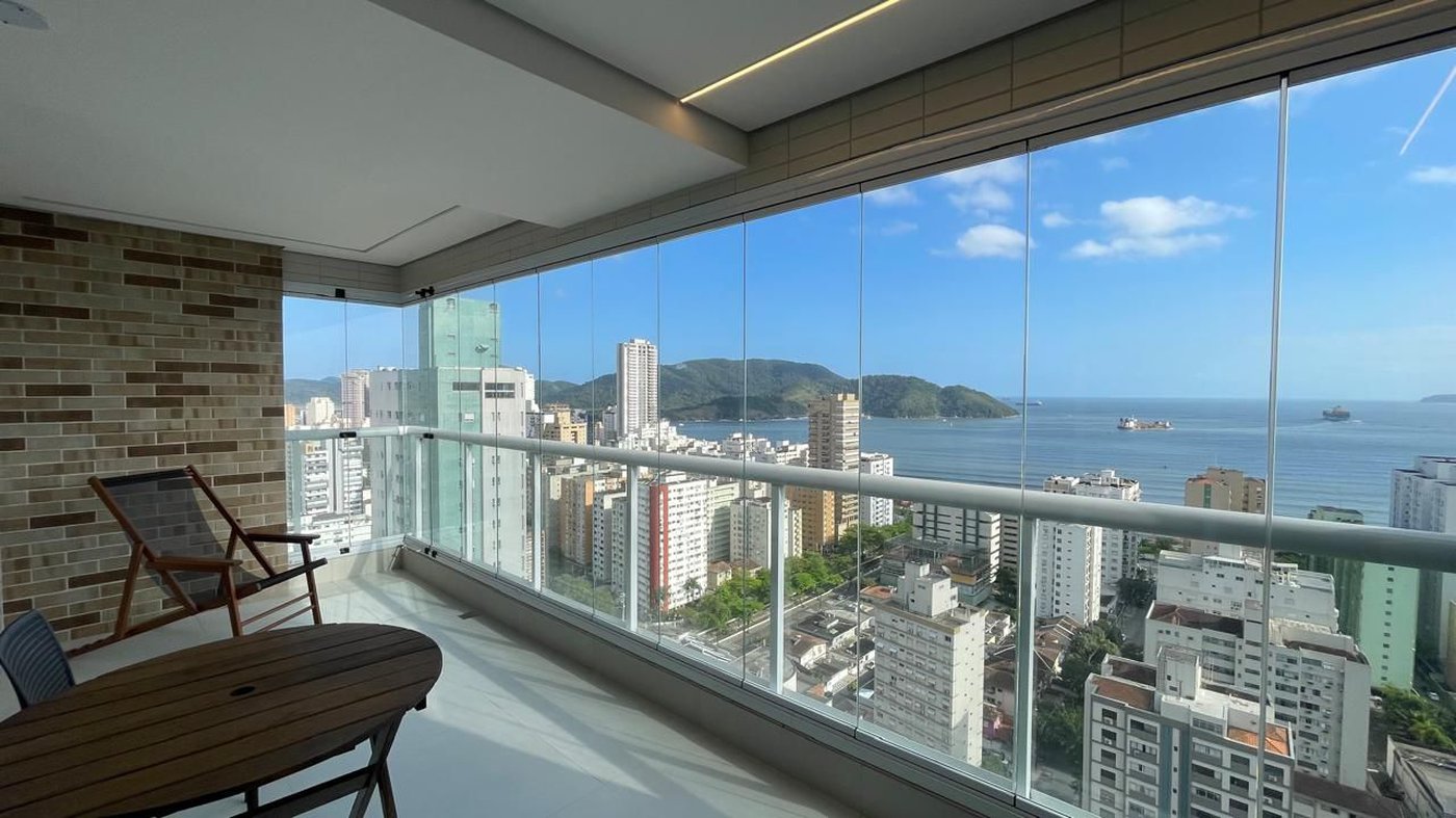 Apartamento com 2 dormitórios à venda, 100 m² por R$ 2.300.000,00 - Aparecida - Santos/SP