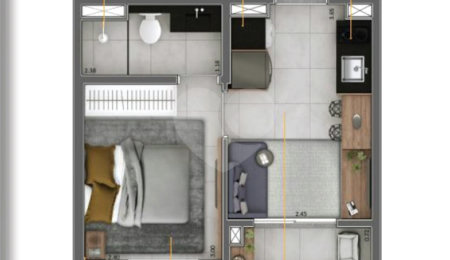 Apartamento à venda com 1 quarto em Pinheiros, São Paulo, SP