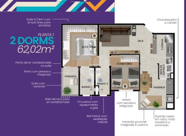 Apartamento 62m² 3