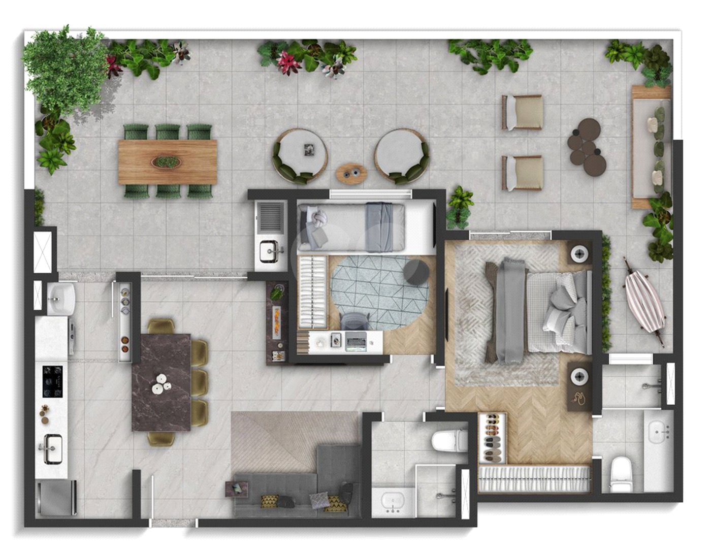 Apartamento à venda com 2 quartos, sendo 1 suíte, em Vila Espírito Santo, Sorocaba, SP