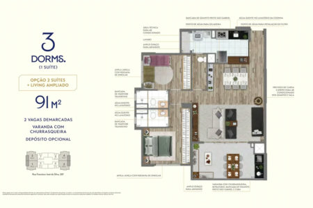 Apartamento à venda com 3 quartos, sendo 1 suíte, em Vila Andrade, São Paulo, SP