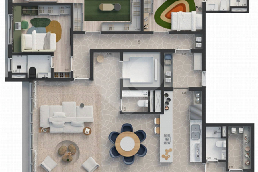 Apartamento à venda com 3 suítes em Jardim Paulista, São Paulo, SP