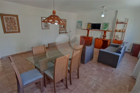 APARTAMENTO 2 QUARTOS (+1 REV.) MOBILIADO P/ALUGAR NO GUARUJÁ/PITANGUEIRAS 96m2 VISTA MAR