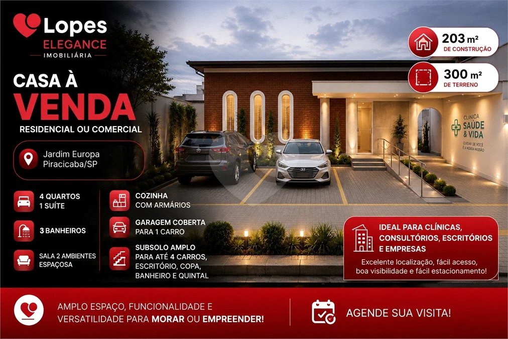 CASA À VENDA | JARDIM EUROPA – PIRACICABA