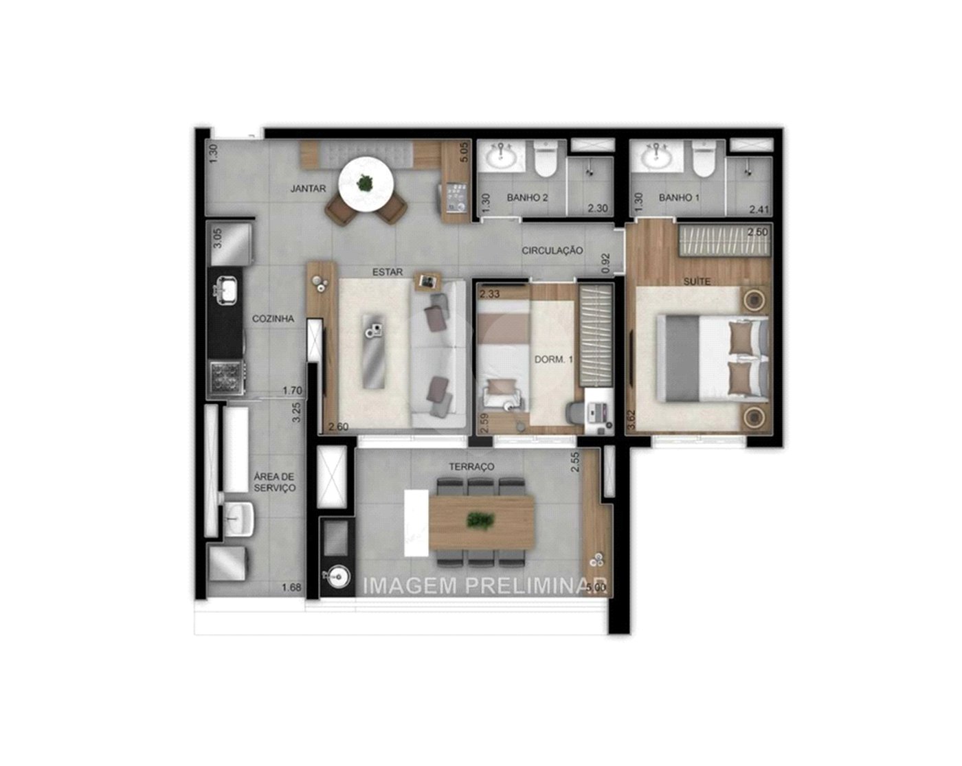 Apartamento para alugar com 2 quartos, sendo 1 suíte, em Butantã, São Paulo, SP