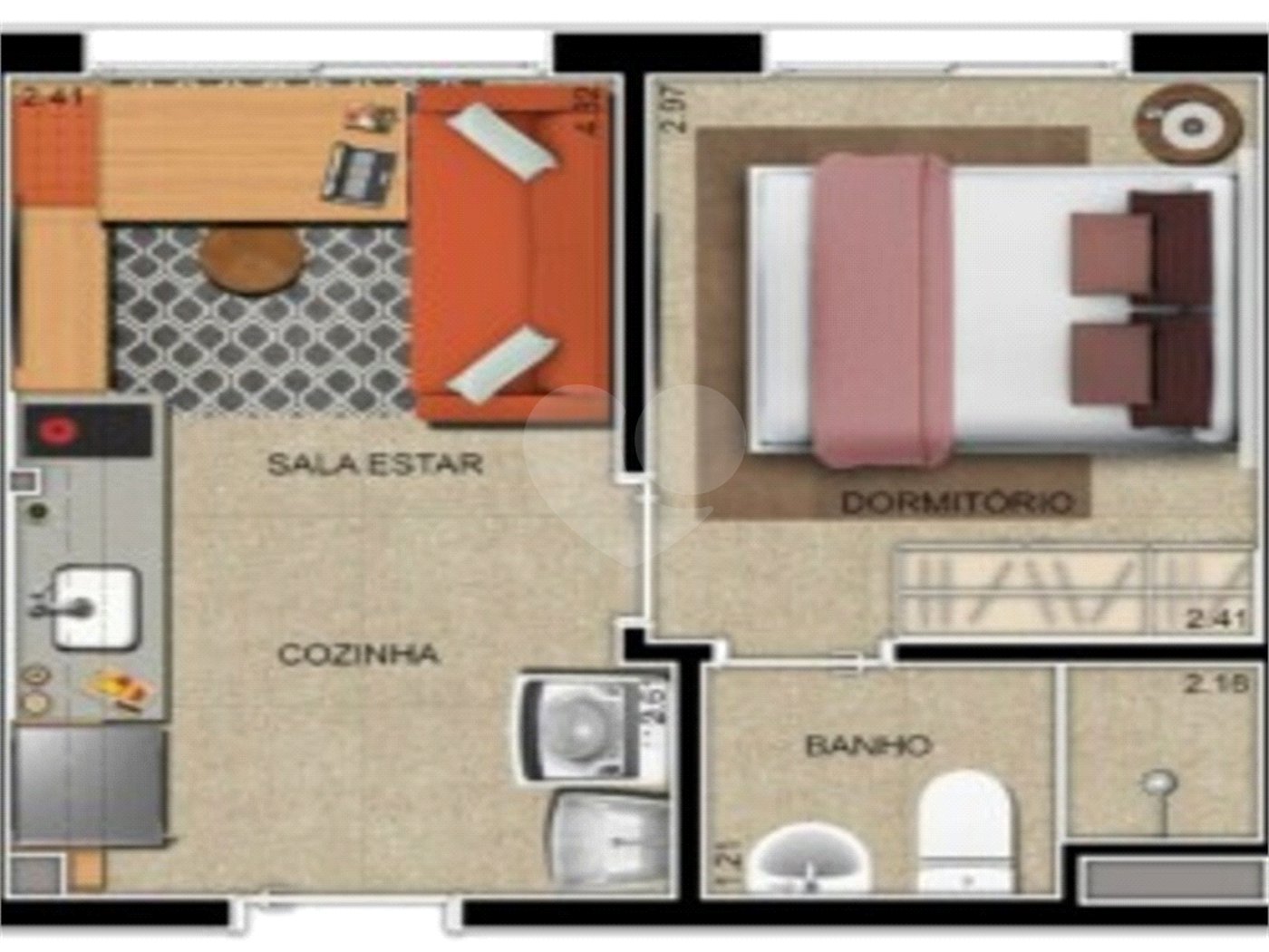 Apartamento à venda com 1 quarto em Sé, São Paulo, SP