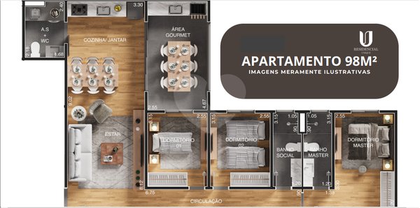 Apartamento 98m² 2