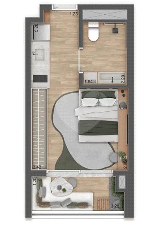 Apartamento à venda com 1 quarto em BUTANTÃ, São Paulo, SP
