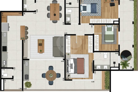 Apartamento à venda com 3 quartos, sendo 1 suíte, em Pinheirinho, Vinhedo, SP